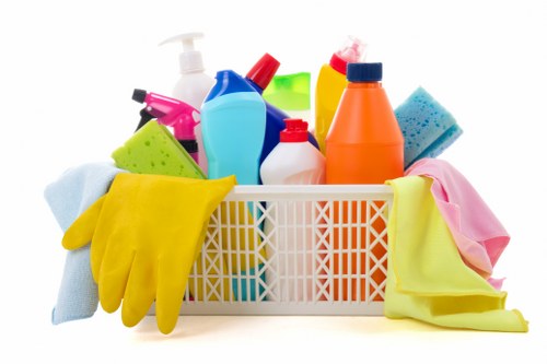 Technician performing furniture upholstery cleaning in Queenspark